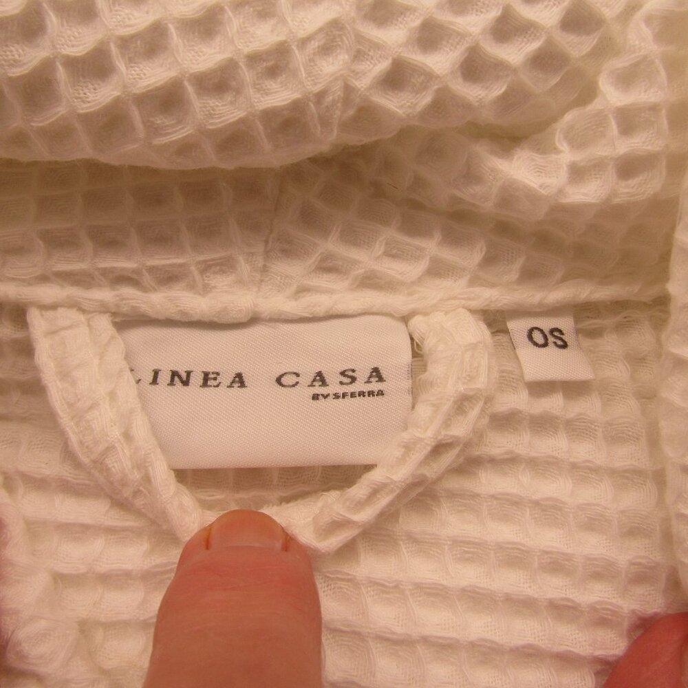 SFERRA One Size Unisex Cotton Waffle Weave Kimono Style Robe with Belt--BNIB - Picture 3 of 5